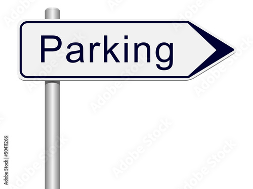 Panneau direction parking