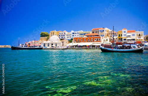 Harbor and streets of Chania/Crete/Greece