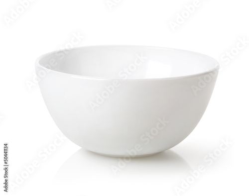 Empty white bowl