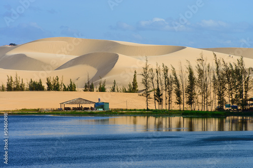 White sand dune in Mui Ne, Vietnam