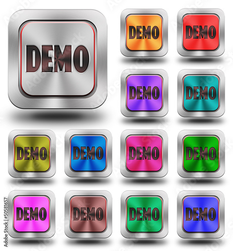 Demo aluminum glossy icons, crazy colors
