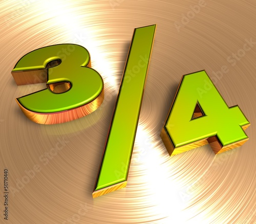 3D Goldzeichen II - Dreiviertel