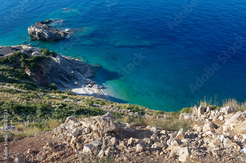 Cliff And Blue Sea, Albania
