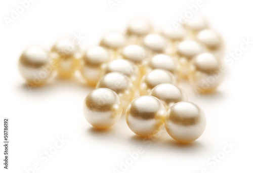 Scattering white pearls on white