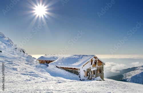 Winter mountain with chalet - Slovakia, Chopok