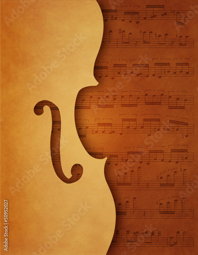 Musical background with violin motive