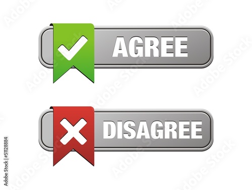 agree disagree buttons