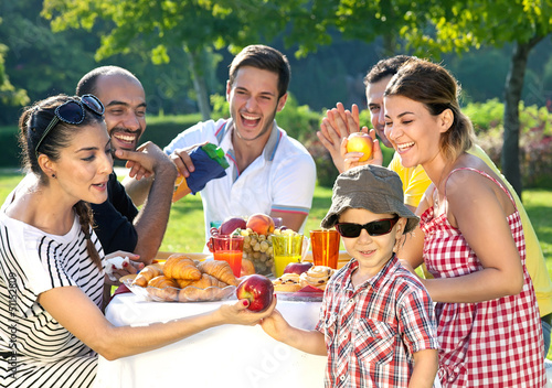 Multiethnic group of friends