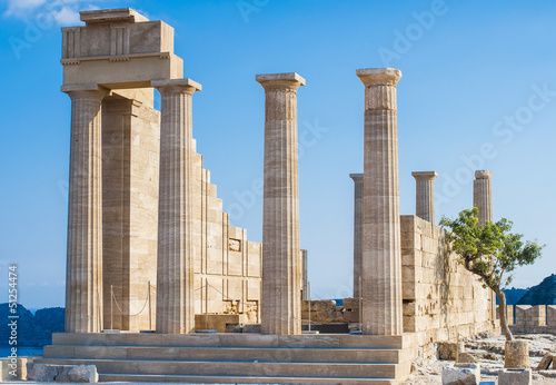 Acropolis in Lindos, Rodos Island Greece