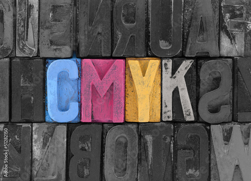 Cmyk made from old letterpress blocks