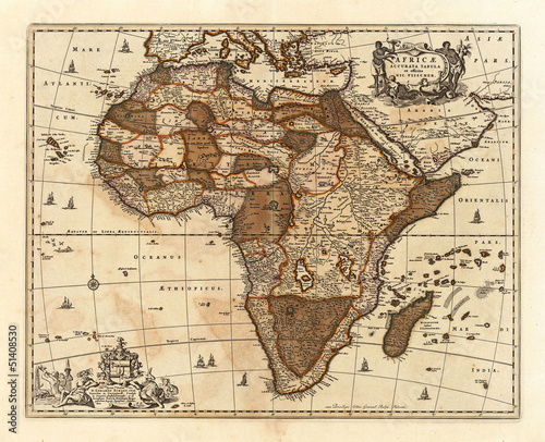Africa vintage map