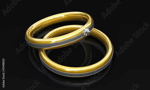 Ringe mit Diamant, Konzept Hochzeit