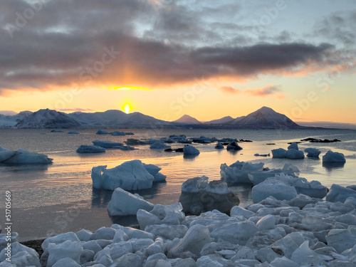 Sunset in the Arctic - Svalbard, Spitsbergen
