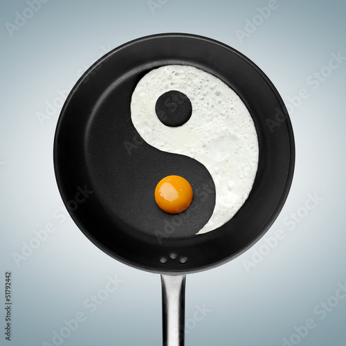 Yin and yang. A fried egg philosophy.