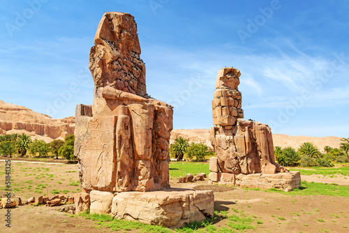 The Colossi of Memnon in Luxor, Egypt