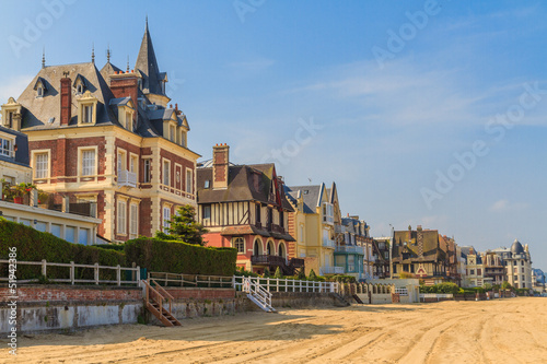 Trouville sur Mer beach promenade, Normandy, France