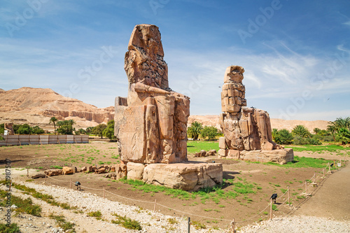 The Colossi of Memnon in Luxor, Egypt