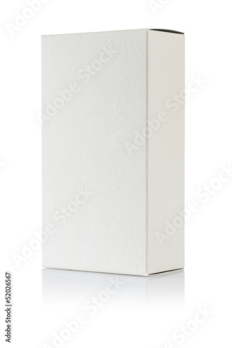 a white paper box isolated