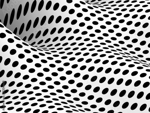 3d Geometric dots ripple - A