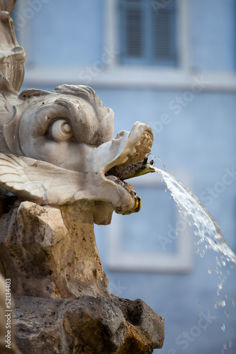 fountain in the Piazza della Rotonda Rome, Italy