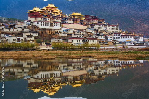 Tibetan monastery. Shangri-la. China.