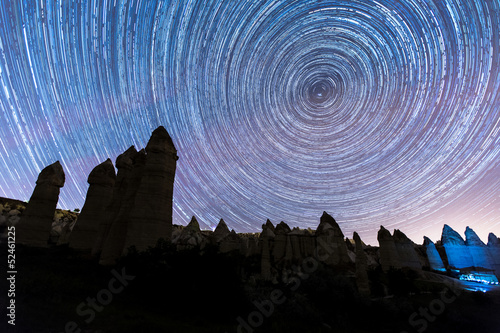 cave house with star trials at cappadocia Turkey