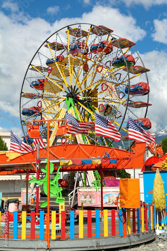 Panoramic wheel at amusement park
