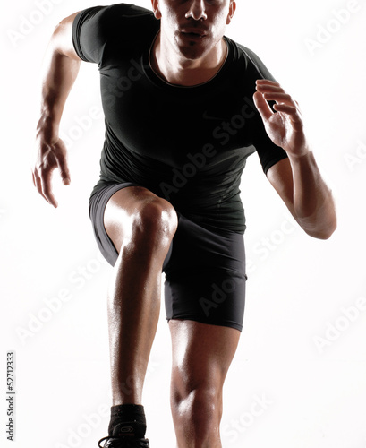 Hombre atleta corredor ejercitando.corriendo