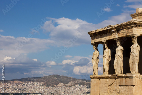 The acropolis: Erectheion, caryatids