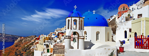 panorama of beautiful Oia village - Santorini,Greece