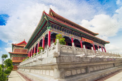 Chinese temple in Thailand with blue sky