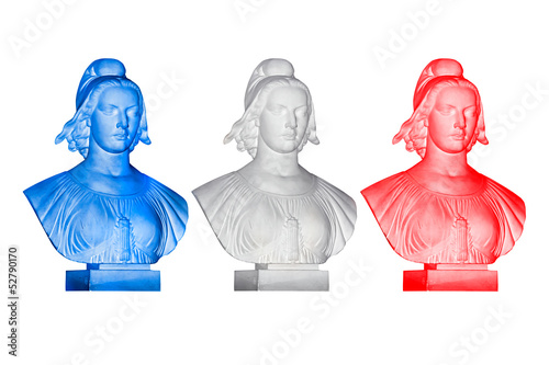 Trois Mariannes bleu blanc rouge