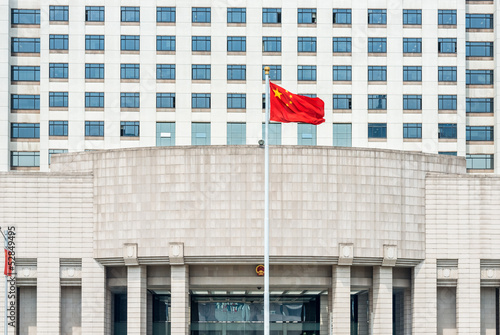 official chinese military government building on people square s