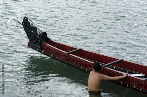 Maori War Waka Canoe