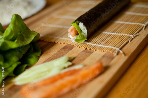 sushi składnik rulon mata