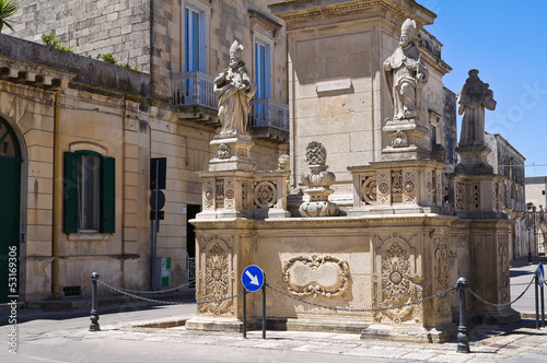 Column of Madonna delle Grazie. Maglie. Puglia. Italy.