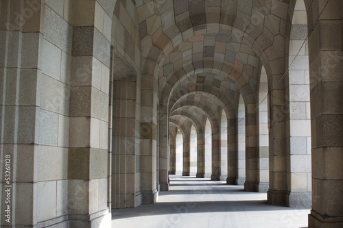 architectural background with a line of columns