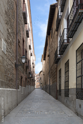 Narrow street of madrid, Spain