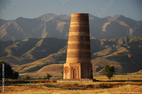 Old Burana tower located on famous Silk road, Kyrgyzstan