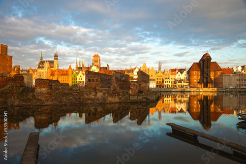 Gdansk in the morning light, Poland.