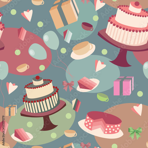 festive seamless background with sweets