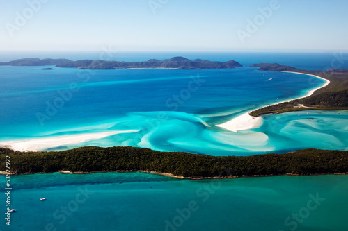 Whitehaven Beach aerial view Whitsunday Islands