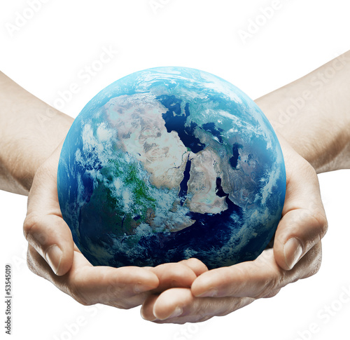 hands holding earth