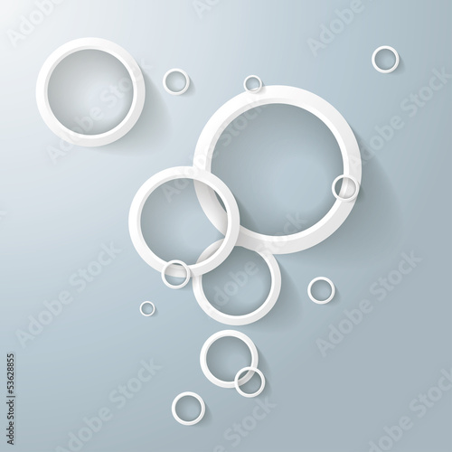 Abstract White Rings Bubbles