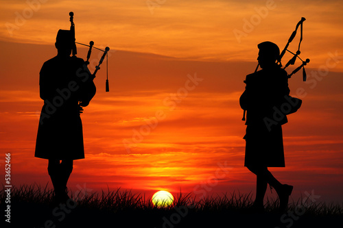 pipers at sunset
