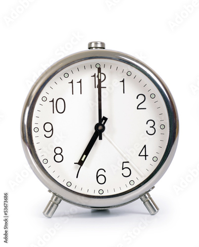 Alarm Clock, showing seven o'clock