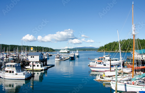 The marina at Friday Harbor on San Juan Island.