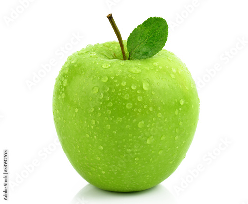 Mokre zielone jabłko