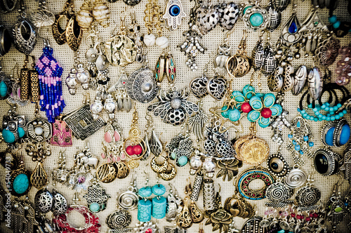 earrings in a market