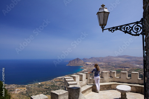 Panorama costa siciliana da Erice.